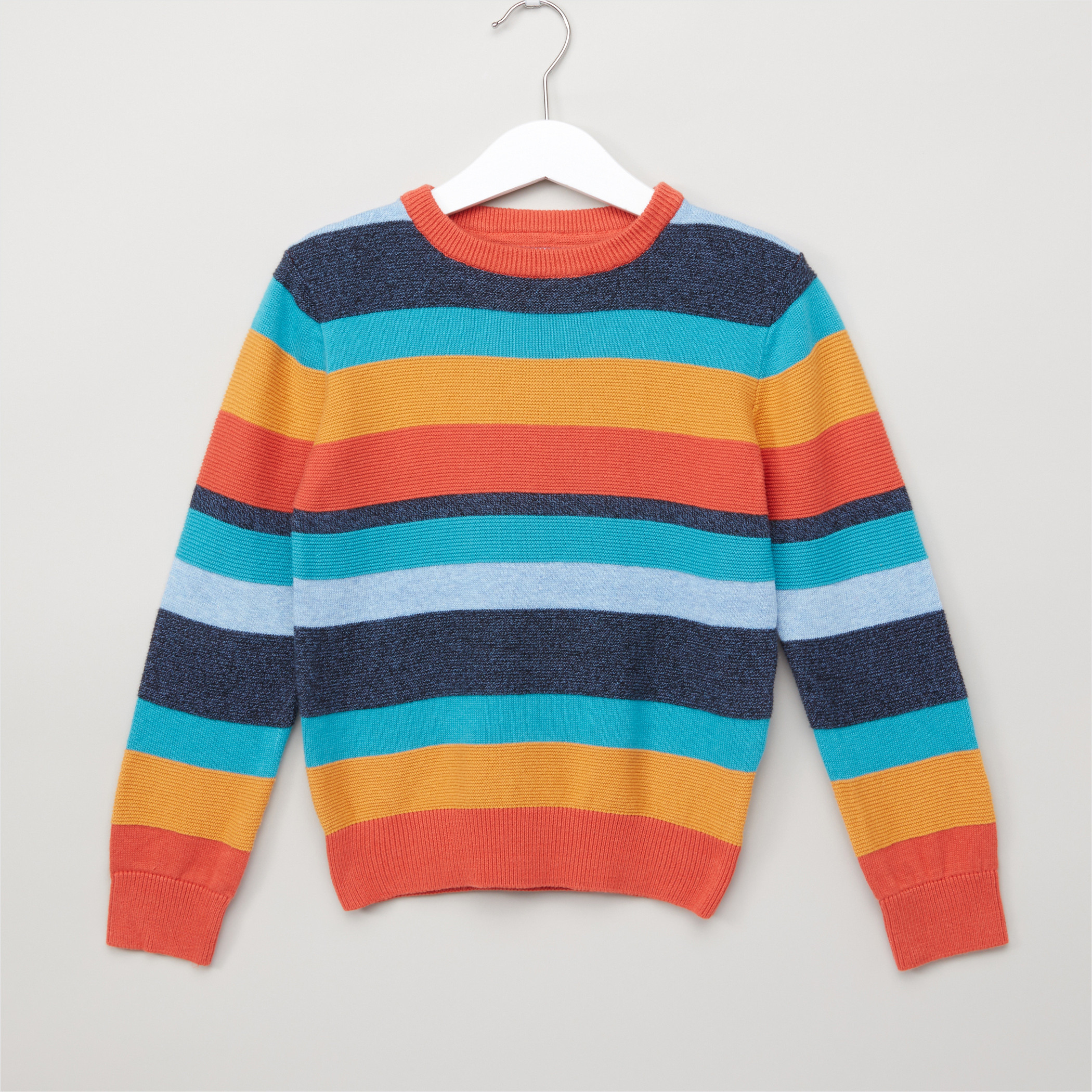 Juniors Striped Long Sleeves Sweater-boys-clothing-jumpersandcardigans-image-1