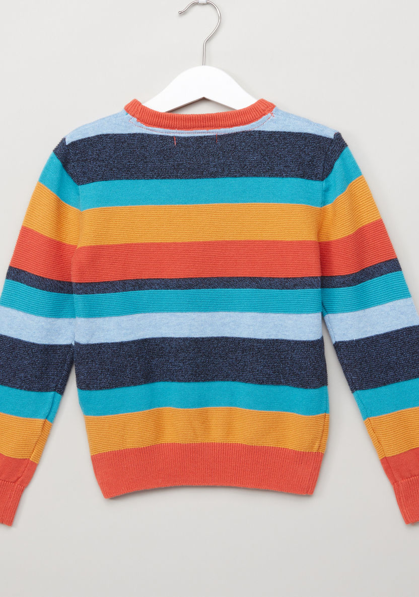 Juniors Striped Long Sleeves Sweater-Sweaters and Cardigans-image-2