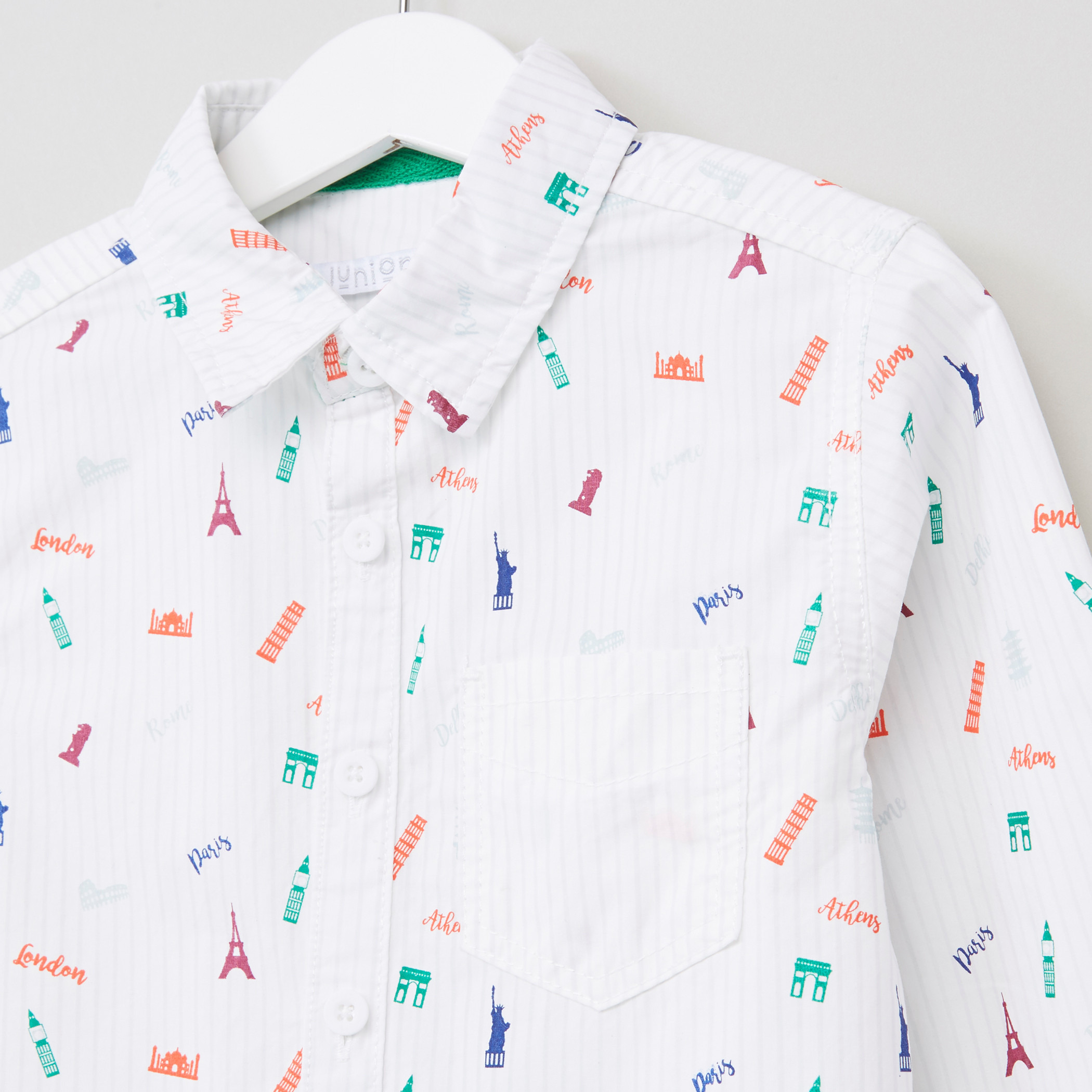 Juniors Printed Long Sleeves Shirt-boys-clothing-shirts-image-2