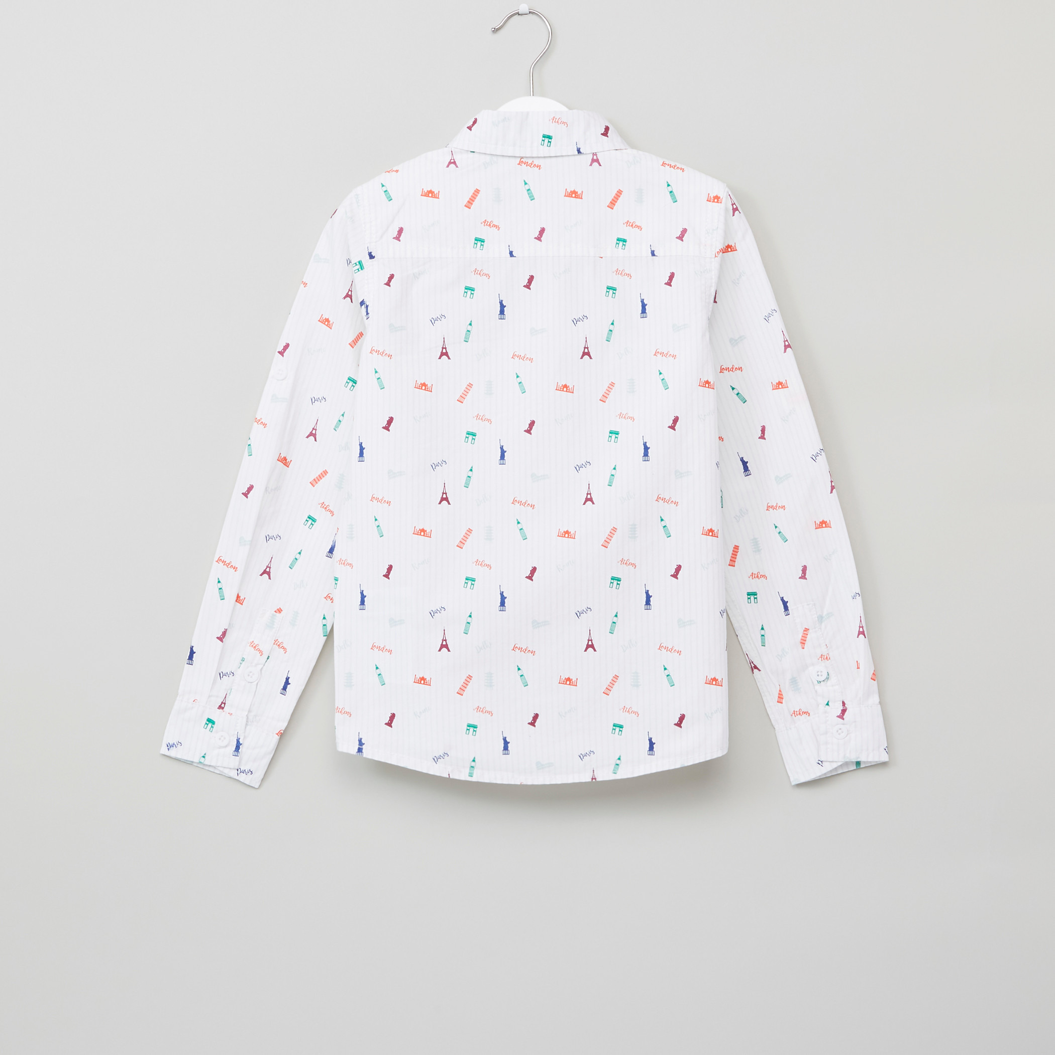 Juniors Printed Long Sleeves Shirt-boys-clothing-shirts-image-3
