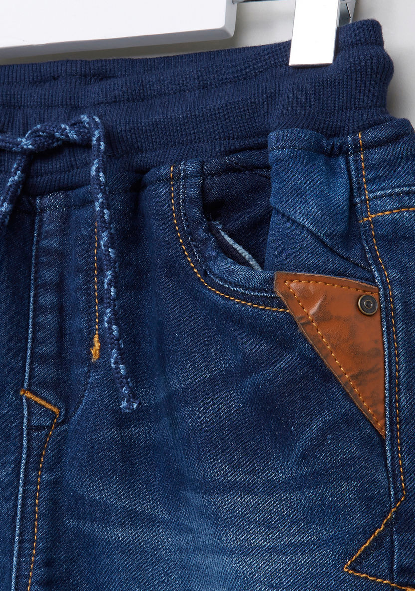 Juniors Pull-On Denim Pants-Jeans-image-1