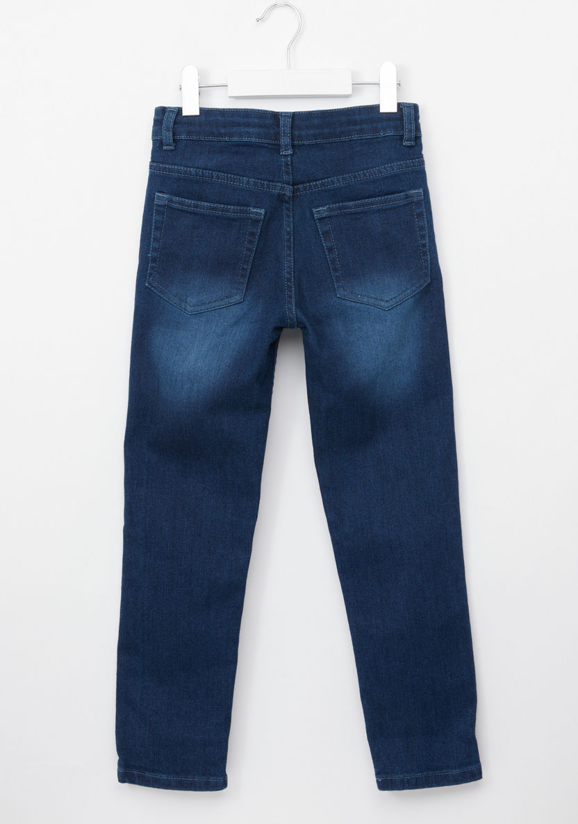 Juniors Full Length Jeans with Button Closure-Jeans-image-2