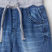 Juniors Denim Shorts with Drawstring Closure and Pocket Detail-Shorts-thumbnail-1