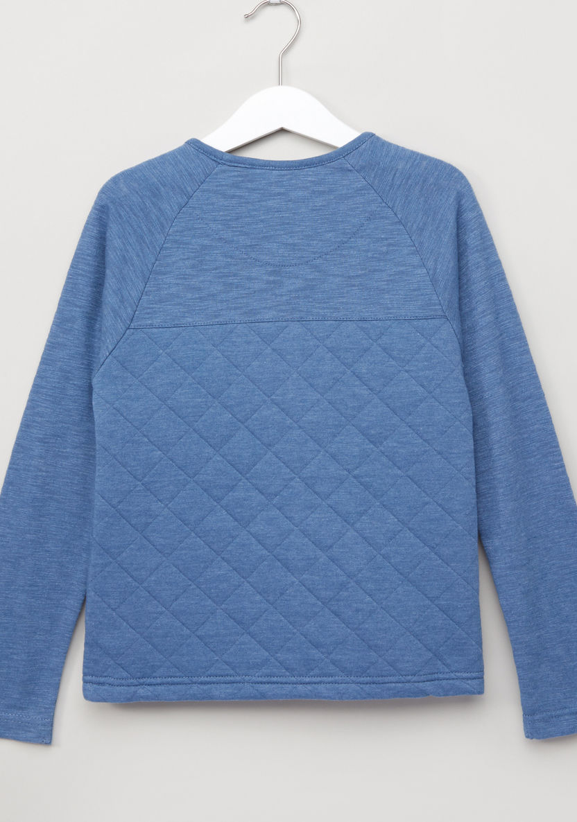 Eligo Raglan T-shirt with Quilted Jersey Panel-T Shirts-image-2