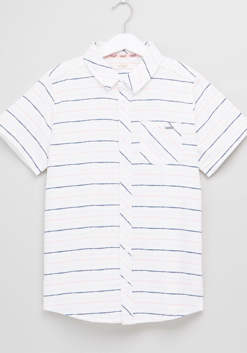Eligo Striped Short Sleeves Shirt-Shirts-image-0