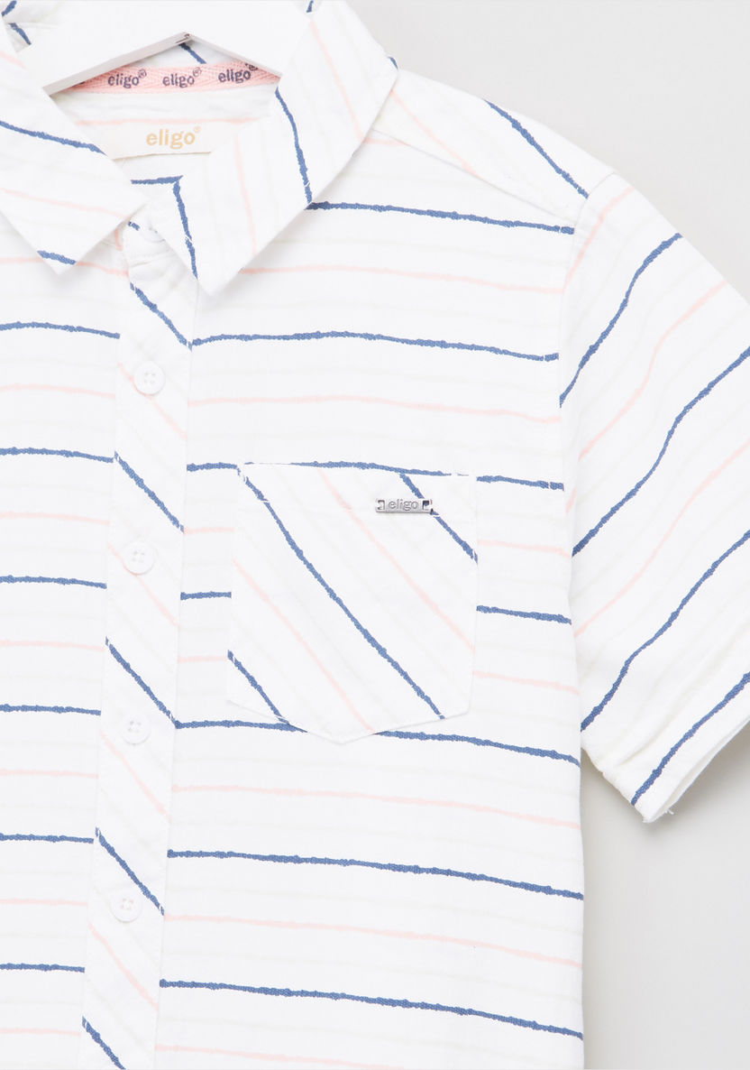 Eligo Striped Short Sleeves Shirt-Shirts-image-1