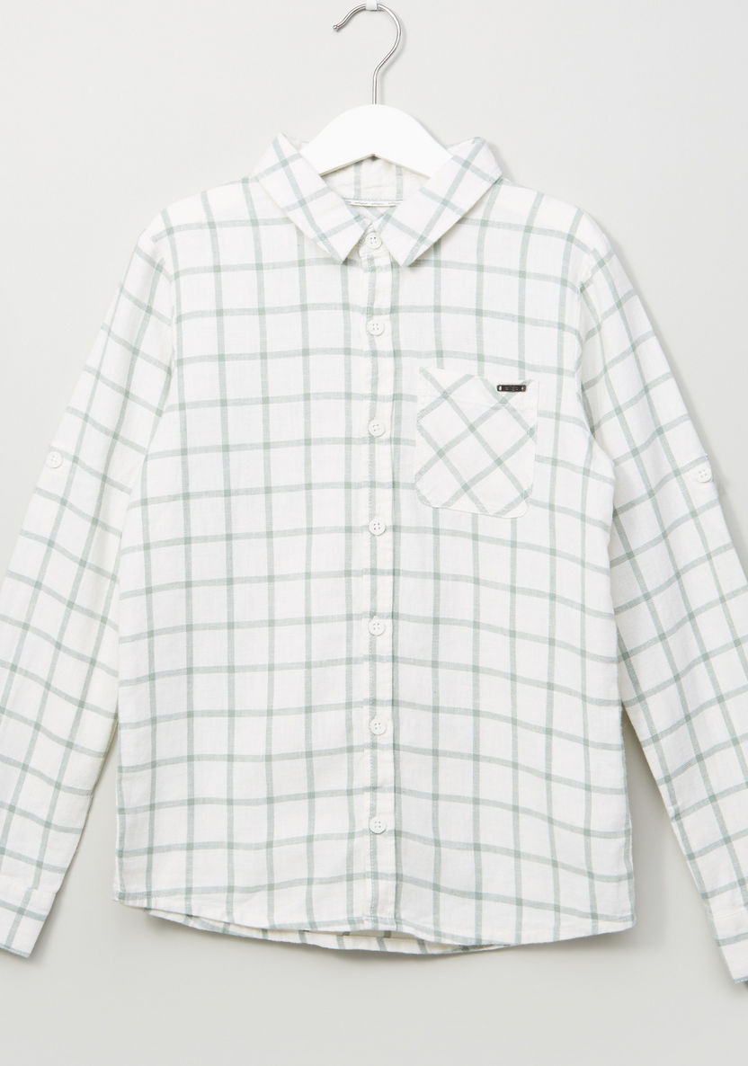 Eligo Chequered Long Sleeves Shirt-Shirts-image-0
