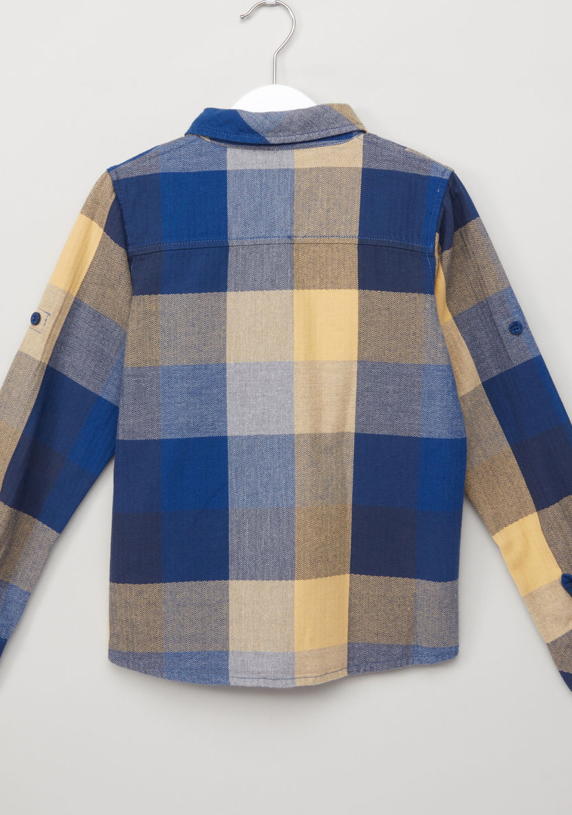 Eligo Herringbone Weave Yarn Dyed Checked Shirt-Shirts-image-2