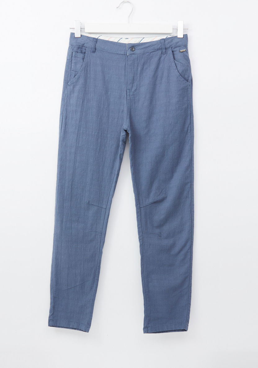 Eligo Pocket Detail Pants with Button Closure-Pants-image-0