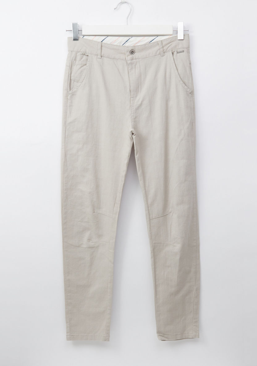 Eligo Pocket Detail Pants with Button Closure-Pants-image-0