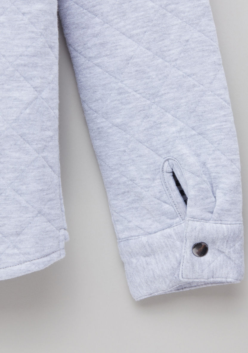 Eligo Textured Long Sleeves Jacket-Coats and Jackets-image-3