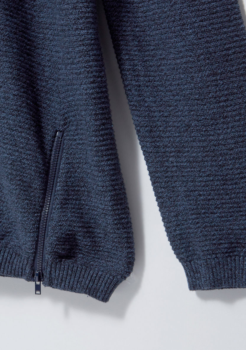 Eligo Textured Long Sleeves Sweater-Coats and Jackets-image-1