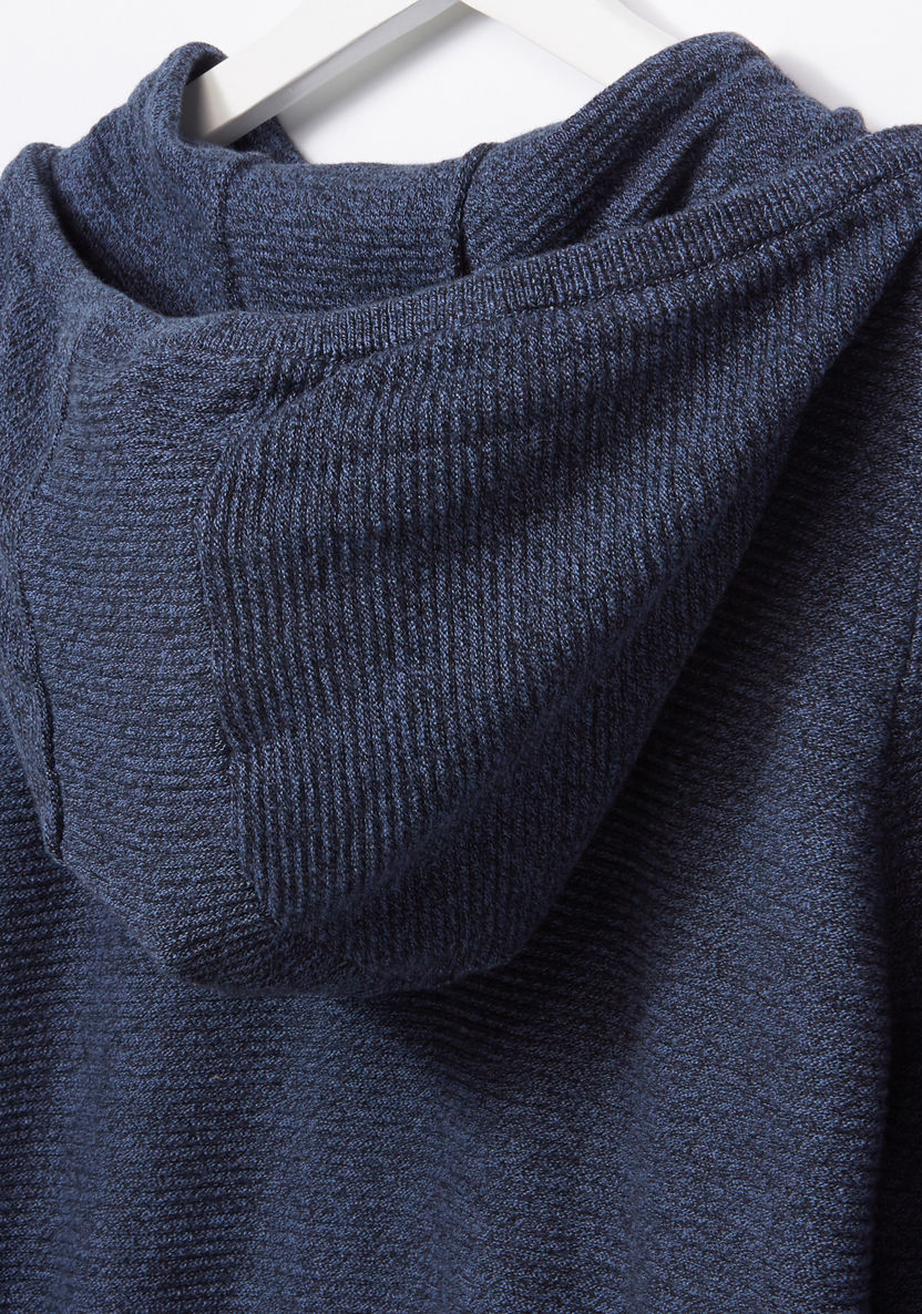 Eligo Textured Long Sleeves Sweater-Coats and Jackets-image-3