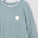 Eligo Quilted Round Neck Raglan Sleeves Sweater-Sweaters and Cardigans-thumbnail-1