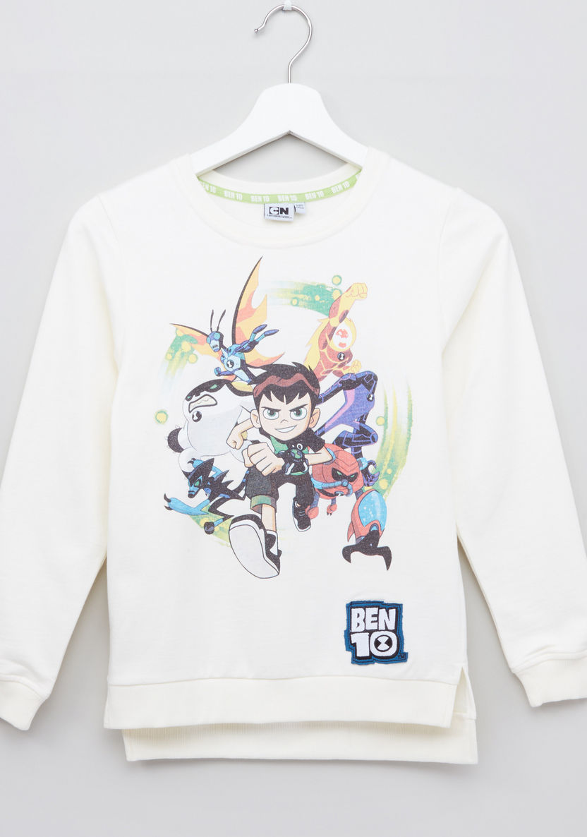 Ben 10 Printed Round Neck Sweatshirt-Sweaters and Cardigans-image-0