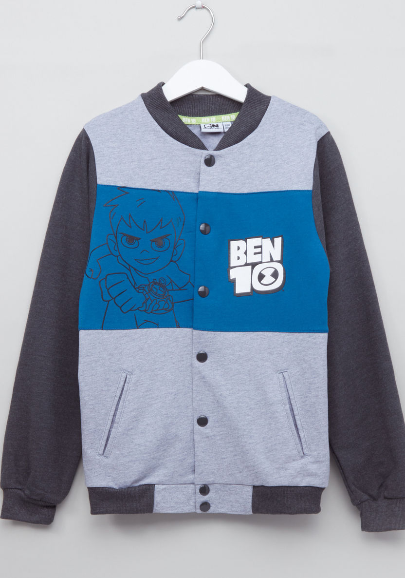 Ben-10 Printed Baseball Sweat Top-Sweaters and Cardigans-image-0