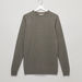 Posh Textured Round Neck Long Sleeves Sweatshirt-Sweaters and Cardigans-thumbnail-0