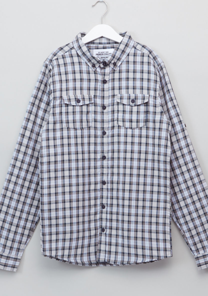 Posh Chequered Long Sleeves Shirt-Shirts-image-0