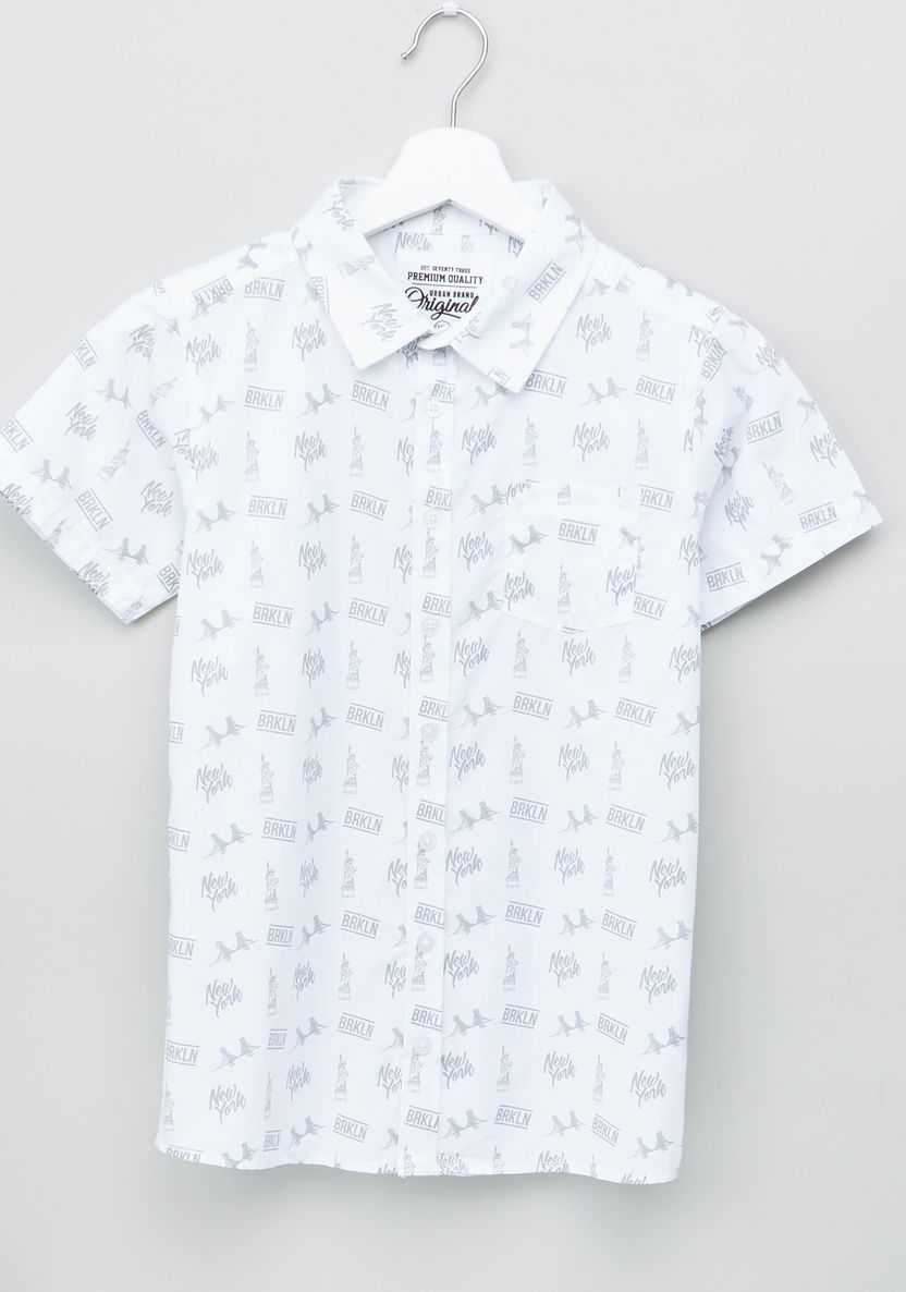 Posh Printed Short Sleeves Shirt-Shirts-image-0