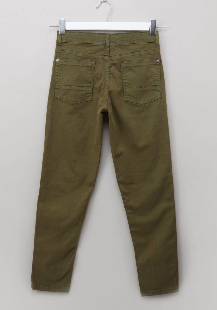 Posh Pocket Detail Pants with Button Closure-Pants-image-2