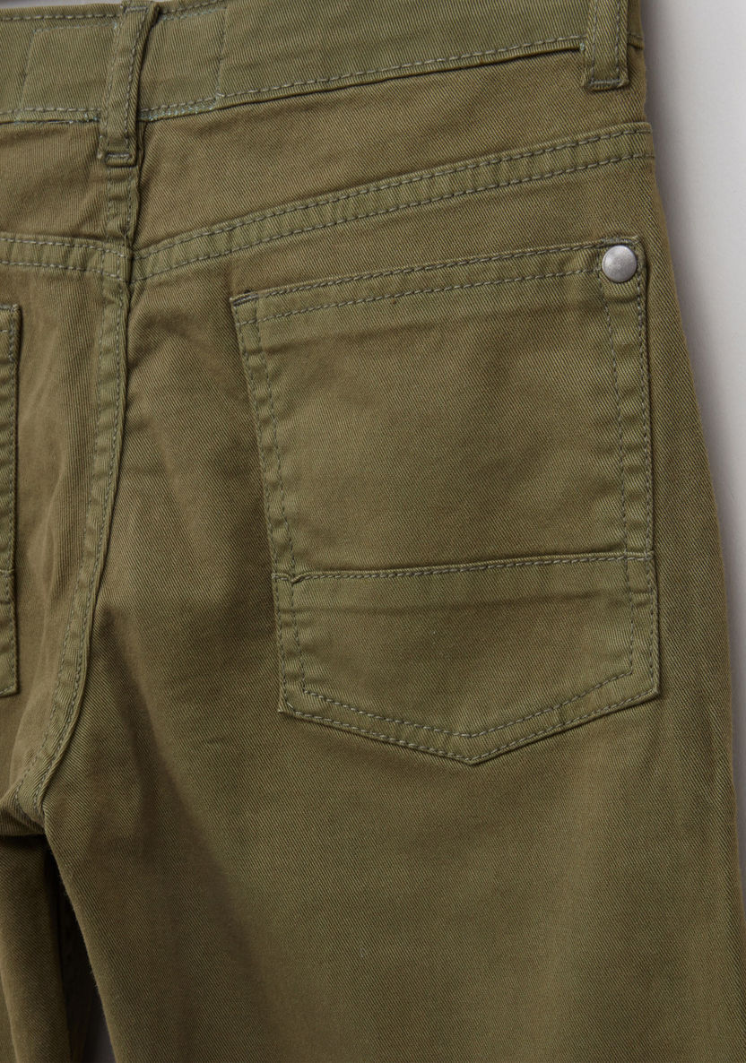 Posh Pocket Detail Pants with Button Closure-Pants-image-3