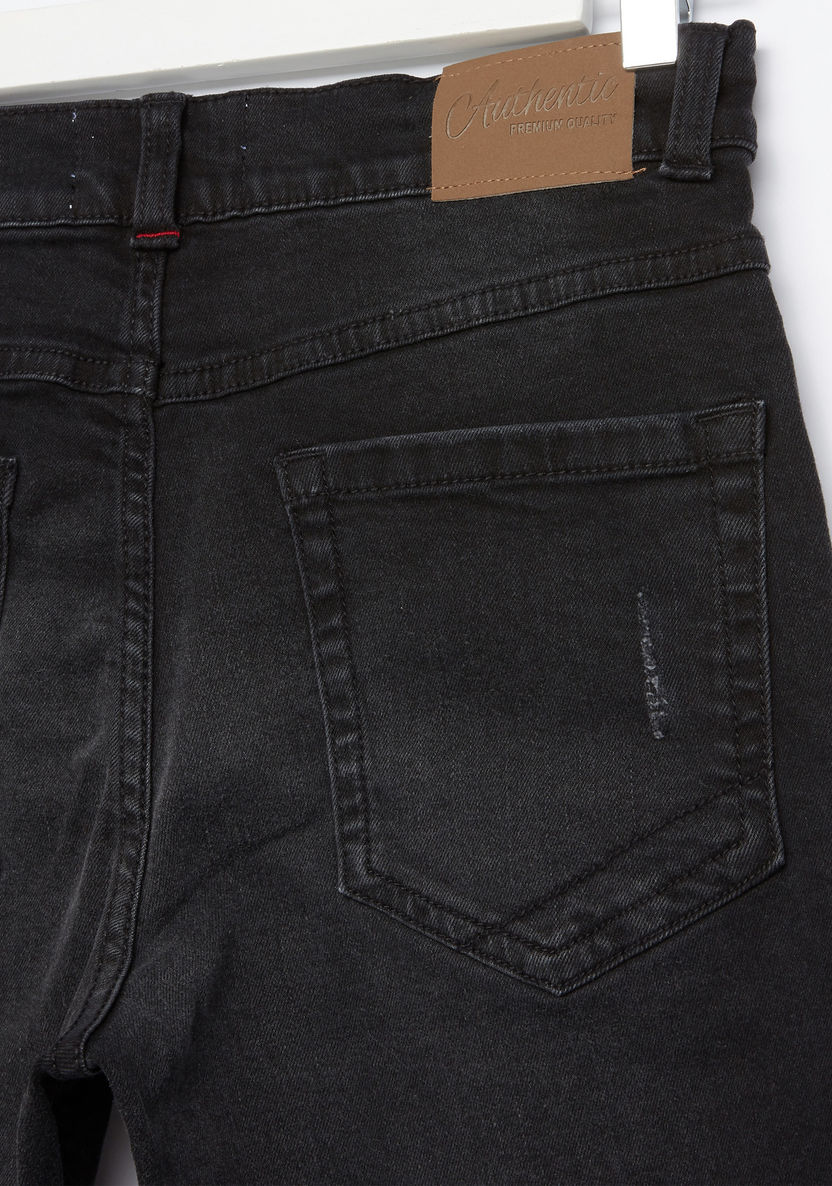 Posh Ripped Denim Pants-Jeans-image-3