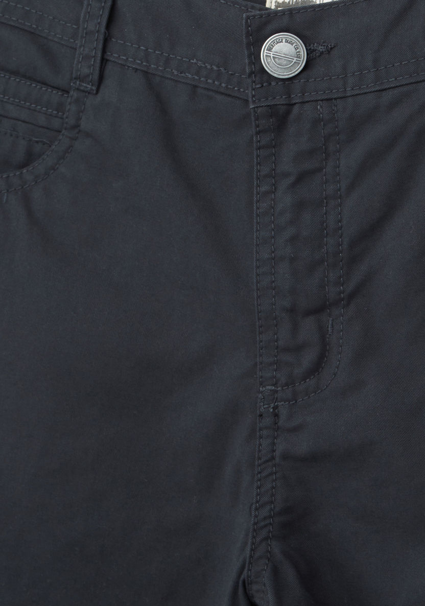 Posh Pocket Detail Shorts with Button Closure-Shorts-image-1
