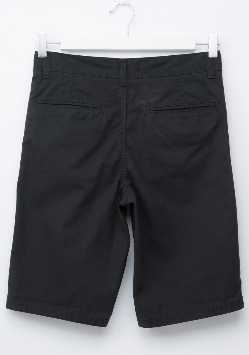 Posh Pocket Detail Shorts with Button Closure-Shorts-image-2