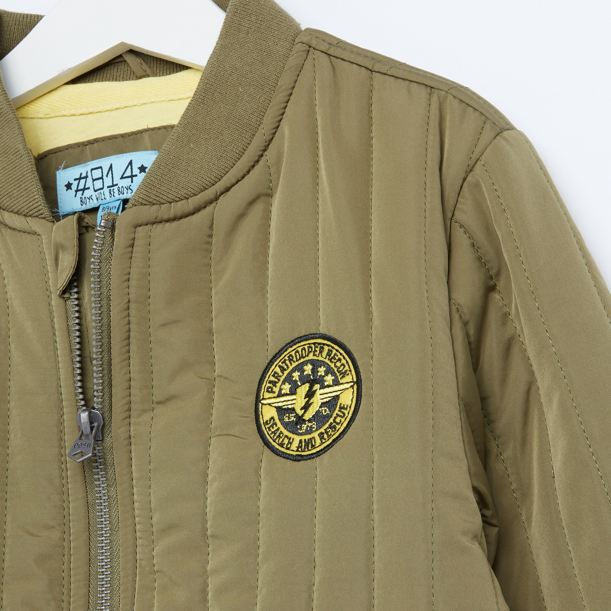 Posh Stitch Detail Zippered Long Sleeves Jacket-boys-clothing-jacketsandcoats-image-2