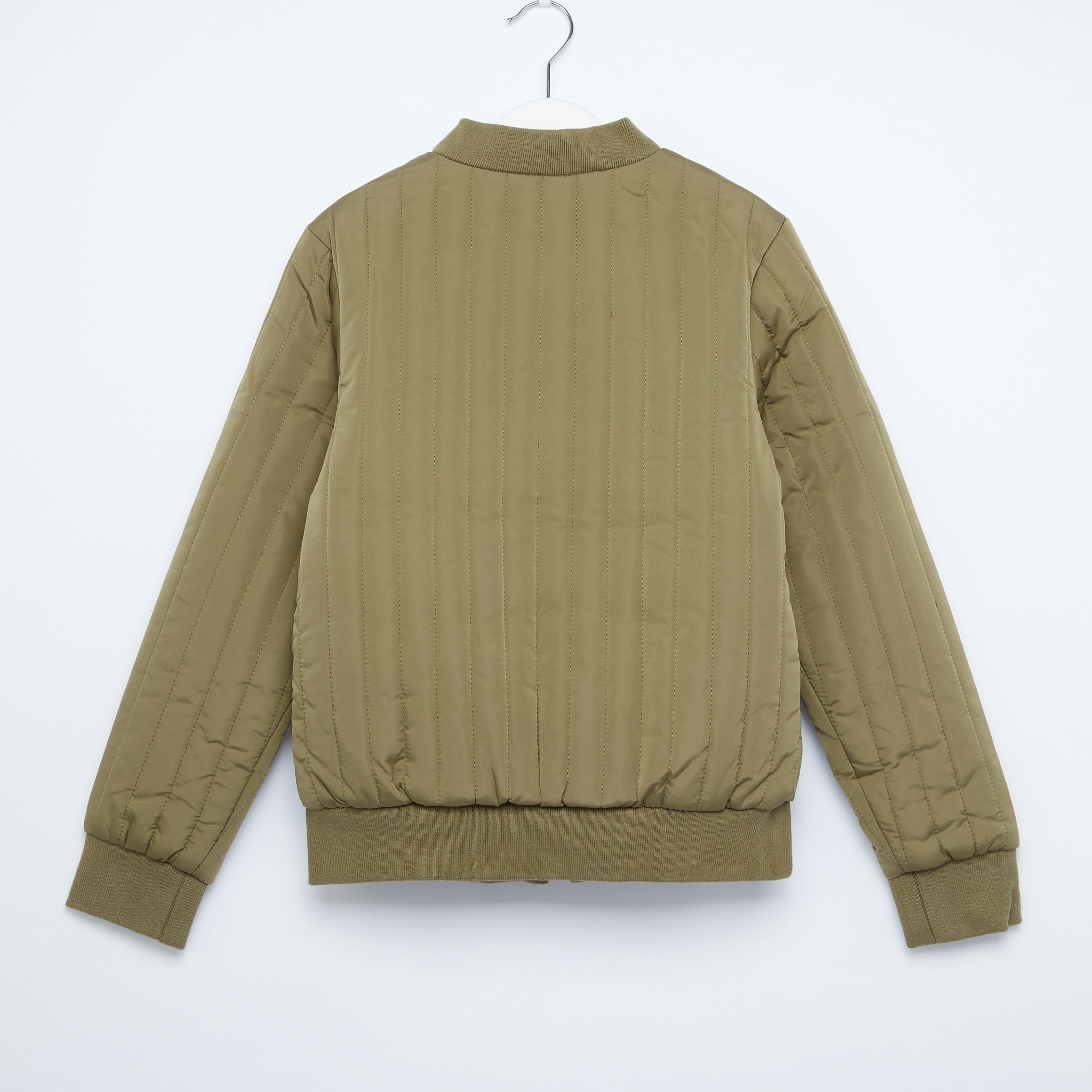 Posh Stitch Detail Zippered Long Sleeves Jacket-boys-clothing-jacketsandcoats-image-3
