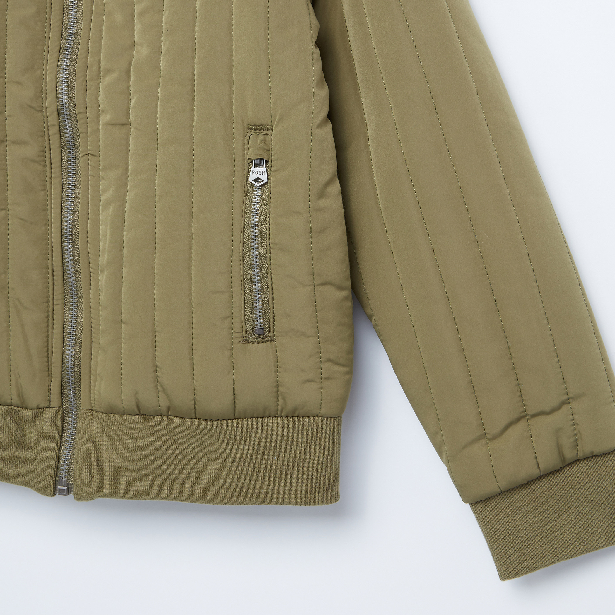 Posh Stitch Detail Zippered Long Sleeves Jacket-boys-clothing-jacketsandcoats-image-4