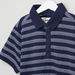 Posh Striped Polo Neck Short Sleeves T-shirt-T Shirts-thumbnail-1