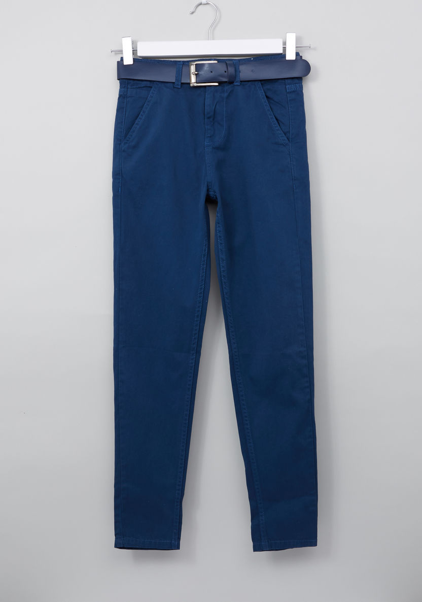 Posh Twill Pants with Belt-Pants-image-0
