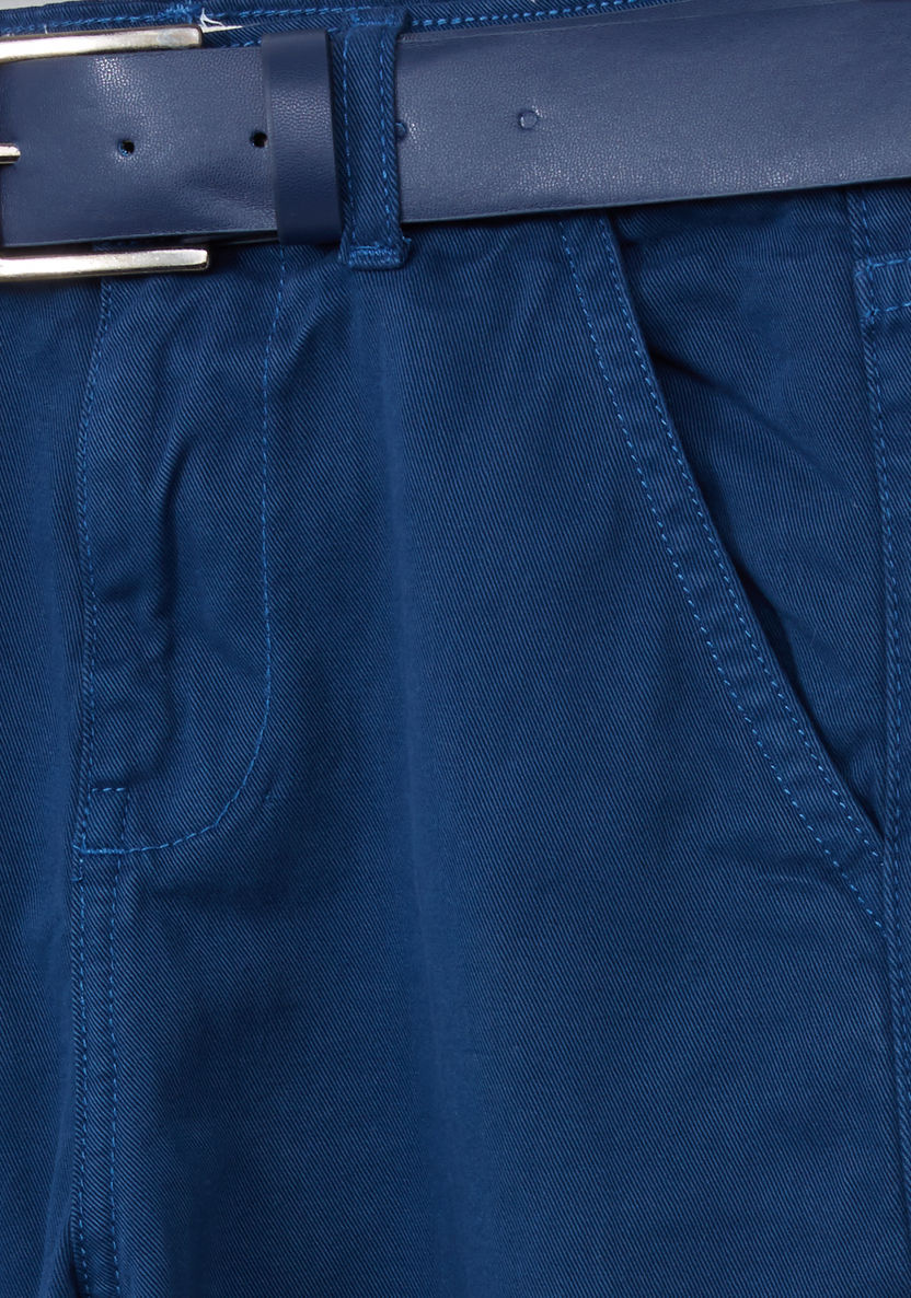 Posh Twill Pants with Belt-Pants-image-1