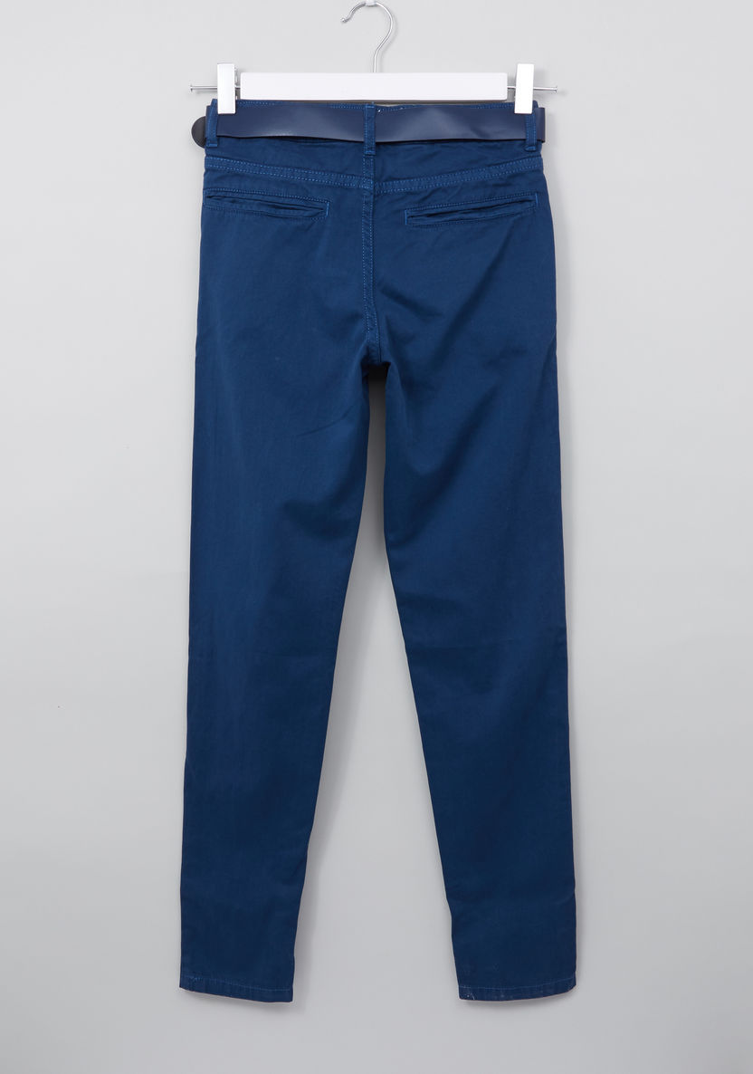 Posh Twill Pants with Belt-Pants-image-2