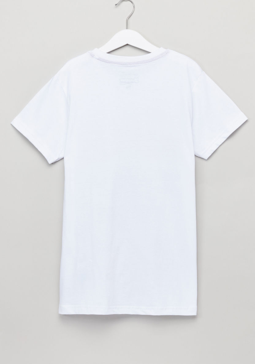 Posh Printed Round Neck Short Sleeves T-shirt-T Shirts-image-1