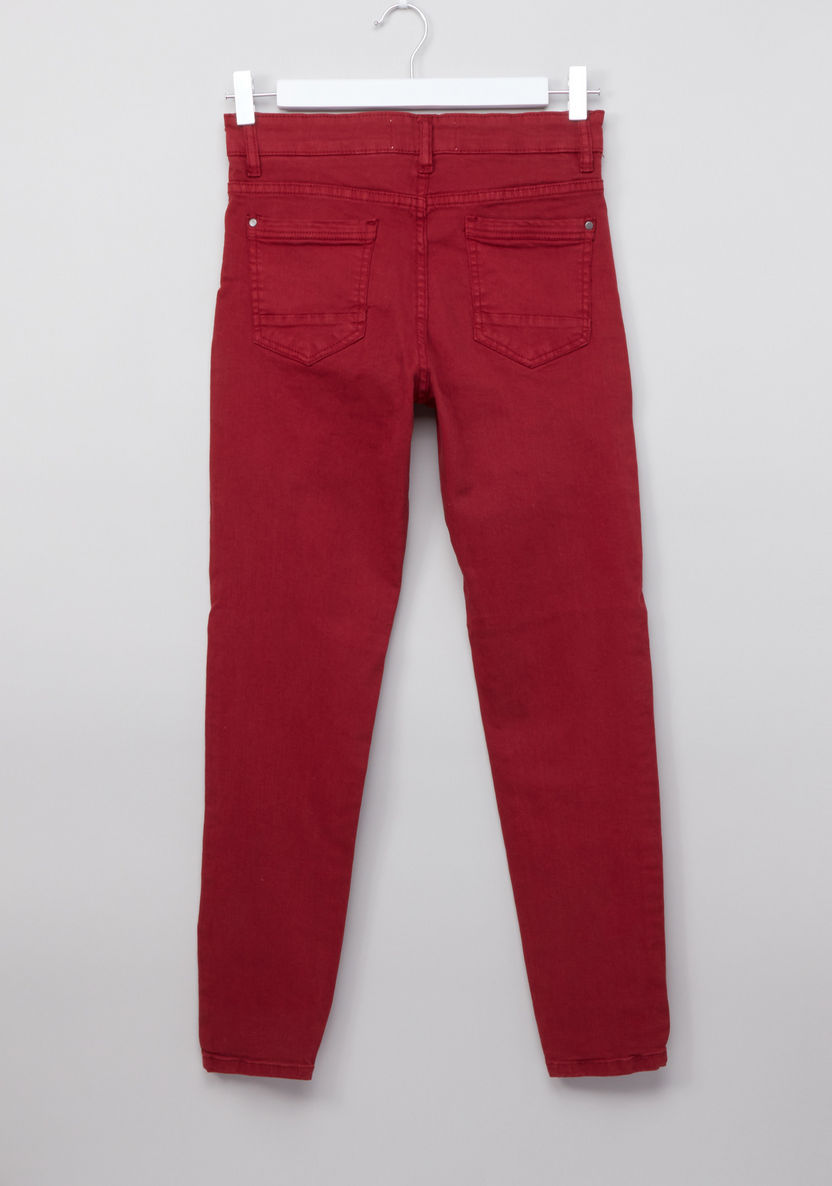 Posh Pocket Detail Pants with Button Closure-Pants-image-2