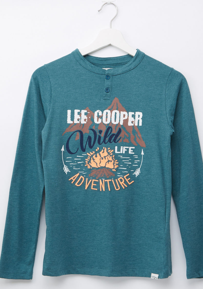 Lee Cooper Printed Long Sleeves T-shirt-T Shirts-image-0