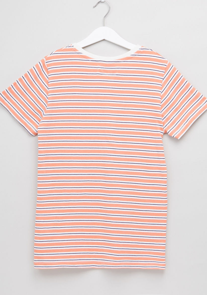 Lee Cooper Striped Round Neck Short Sleeves T-shirt-T Shirts-image-2