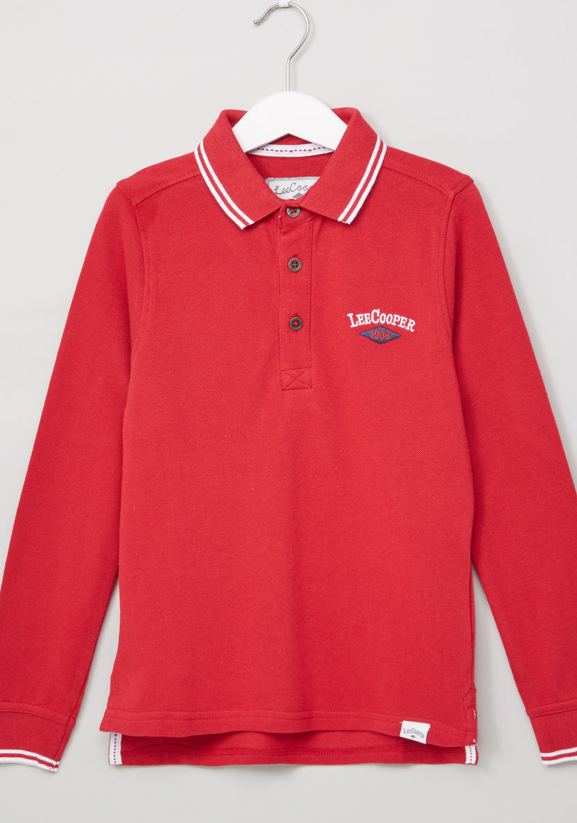 Lee Cooper Embroidered Polo Neck T-shirt-T Shirts-image-0
