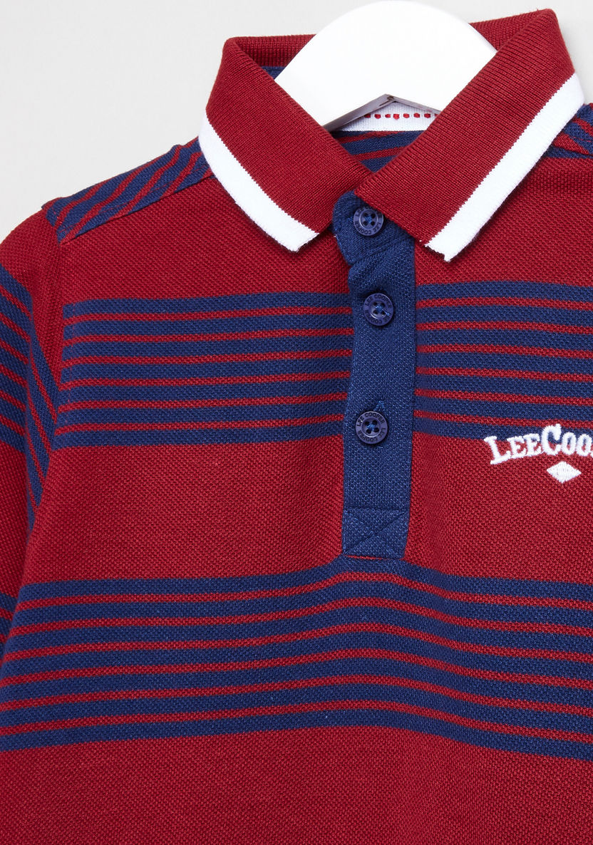 Lee Cooper Polo T-shirt with Stripes-T Shirts-image-1
