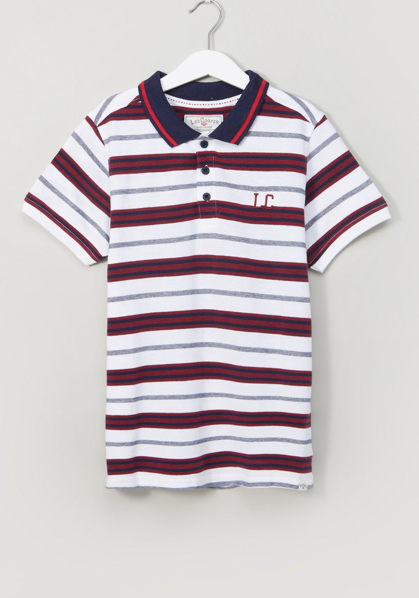 Lee Cooper Striped Polo Neck Short Sleeves T-shirt-T Shirts-image-0