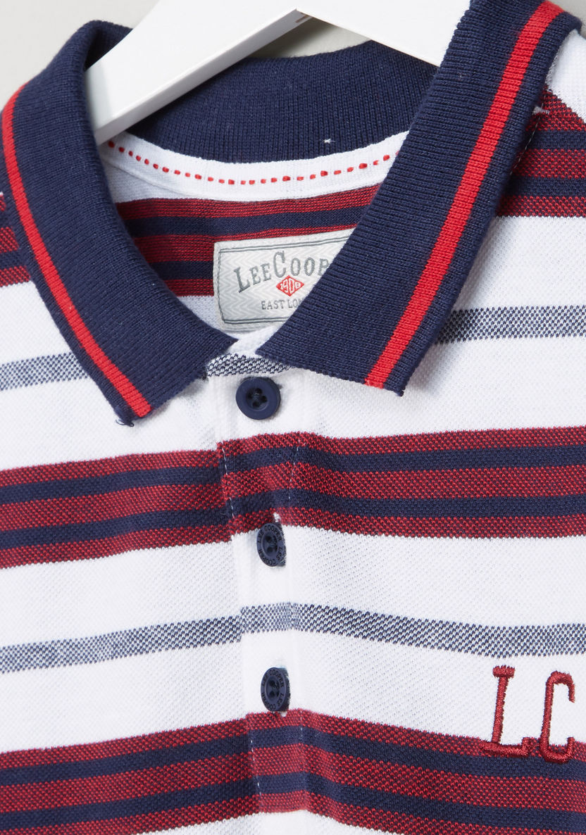Lee Cooper Striped Polo Neck Short Sleeves T-shirt-T Shirts-image-1