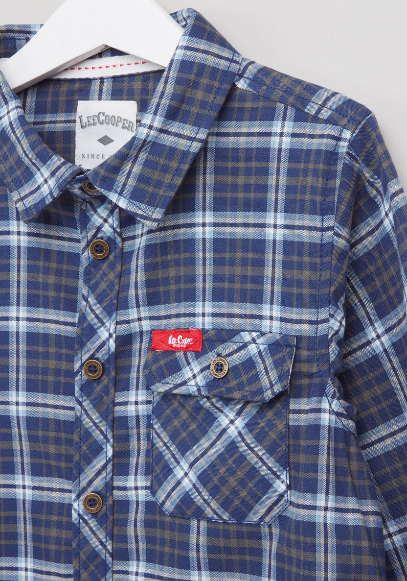 Lee Cooper Chequered Long Sleeves Shirt-Shirts-image-3