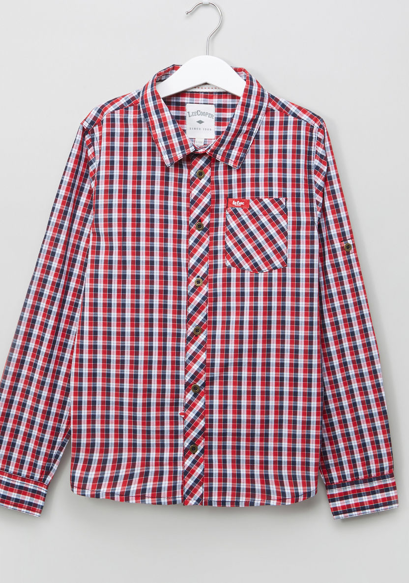 Lee Cooper Chequered Long Sleeves Shirt-Shirts-image-0
