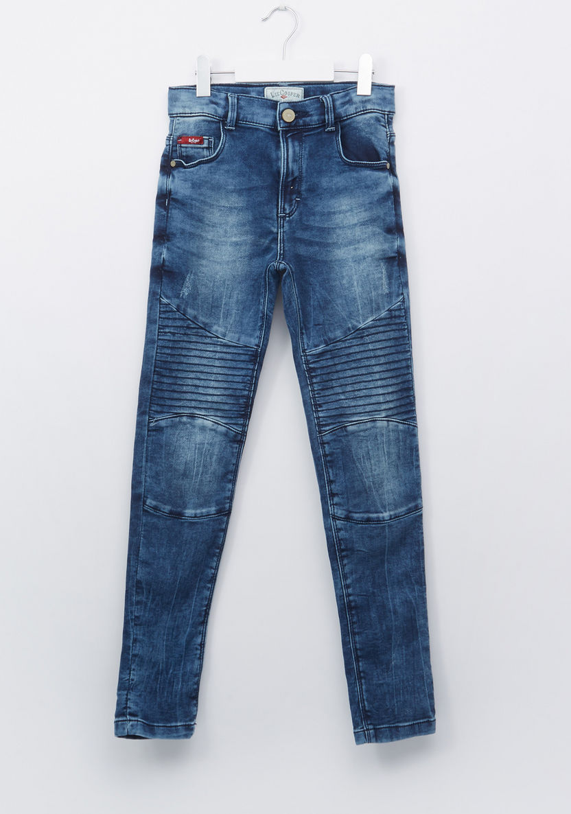 Lee Cooper Full Length Jeans with Pocket Detail and Button Closure-Jeans-image-0