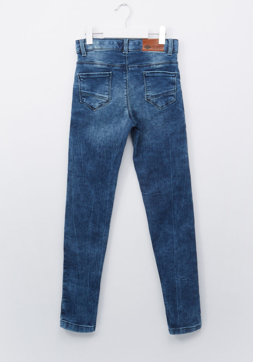 Lee Cooper Full Length Jeans with Pocket Detail and Button Closure-Jeans-image-2