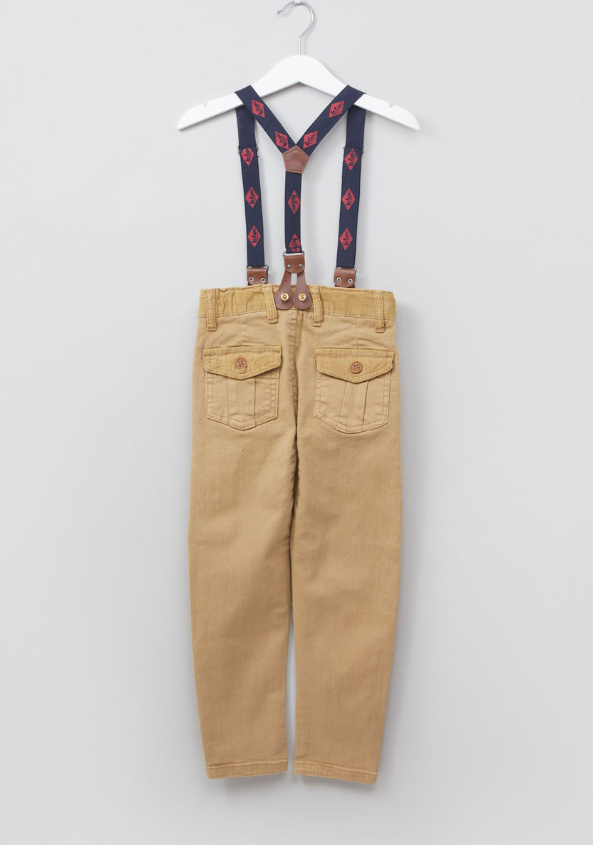 Lee Cooper Full Length Trousers with Button Closure and Suspenders-Pants-image-2