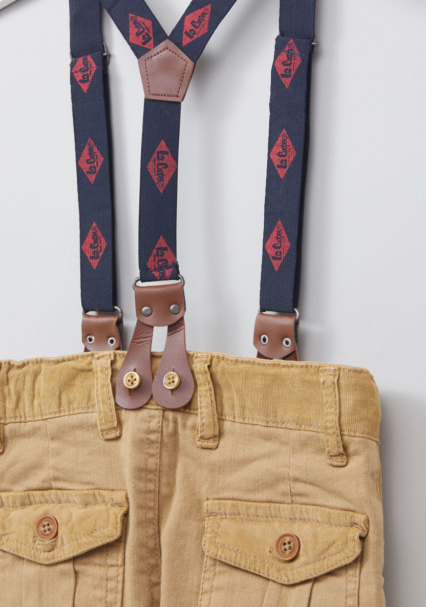 Lee Cooper Full Length Trousers with Button Closure and Suspenders-Pants-image-4
