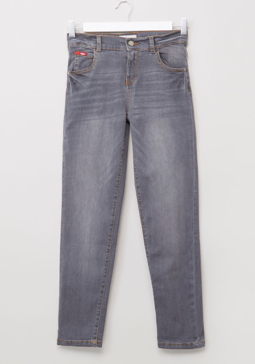 Lee Cooper Pocket Detail Jeans with Button Closure-Jeans-image-0
